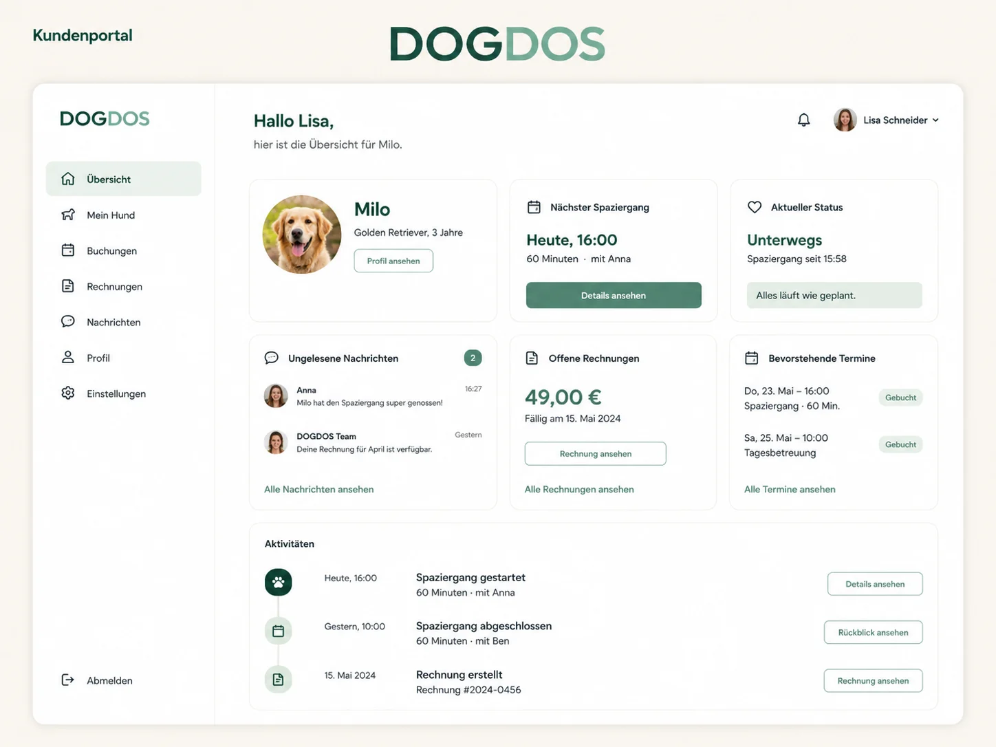 DOGDOS Kundenportal
